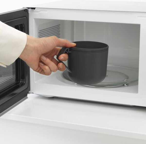Чаша за супа с капак Brabantia Make&Take 1006293, 600+180 мл, Винтов капак, Без BPA, Тъмносив