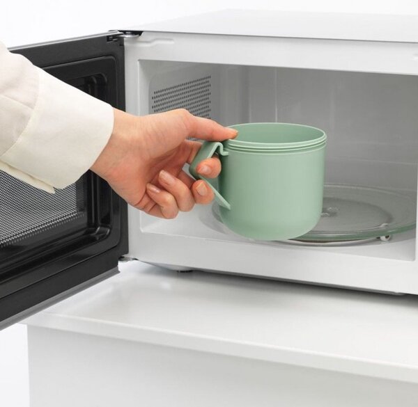 Чаша за супа с капак Brabantia Make&Take 1006293, 600+180 мл, Винтов капак, Без BPA, Тъмносив