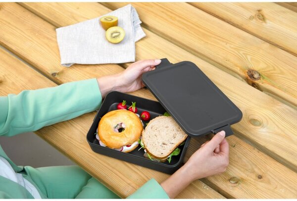 Кутия за храна Brabantia Make&Take 1006287, 2 л, Плътно затваряне, Без BPA, Тъмносив