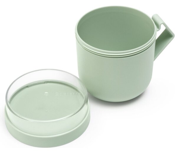 Чаша за супа с капак Brabantia Make&Take 1006294, 600+180 мл, Винтов капак, Без BPA, Зелен