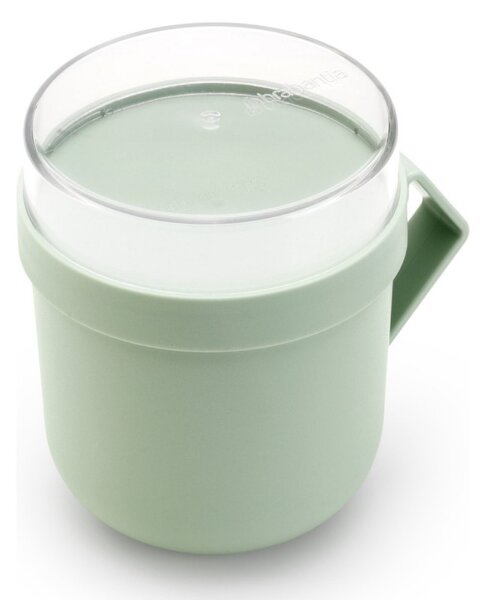 Чаша за супа с капак Brabantia Make&Take 1006294, 600+180 мл, Винтов капак, Без BPA, Зелен