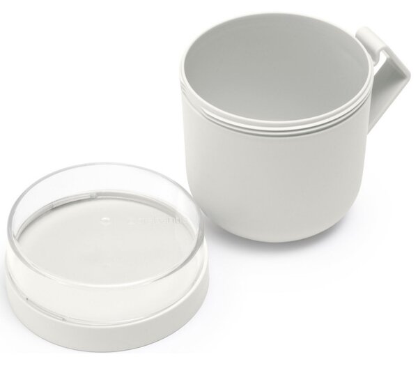 Чаша за супа с капак Brabantia Make&Take 1006295, 600+180 мл, Винтов капак, Без BPA, Сив