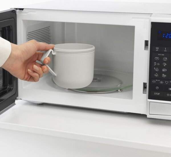 Чаша за супа с капак Brabantia Make&Take 1006295, 600+180 мл, Винтов капак, Без BPA, Сив