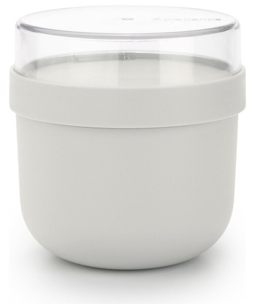 Купa за закуска Brabantia Make&Take 1006298, 500+180 мл, Винтово затваряне, Без BPA, Сив