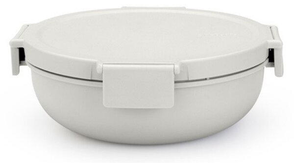 Купа за салата Brabantia Make&Take 1006304, 1.3 л, Херметично затваряне, Без BPA, Светлосив