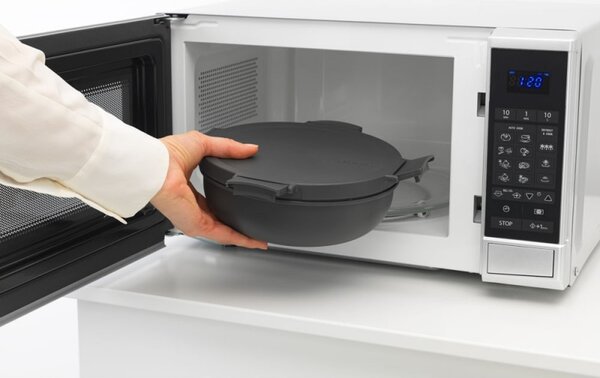 Купа за салата Brabantia Make&Take 1006302, 1.3 л, Херметично затваряне, Без BPA, Тъмносив