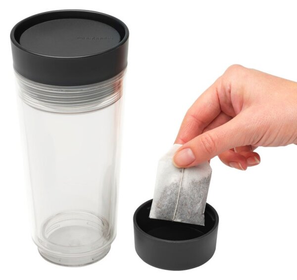 Термо чаша Brabantia Make&Take 1008493, 360 мл, Без разливане, Без BPA, Тъмносив