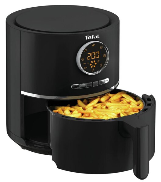 Фритюрник с горещ въздух Tefal Easy Fry Ultra EY1118, 1200W, 4.2 л, 8 програми, Таймер, 6 степени, До 200C, Черен