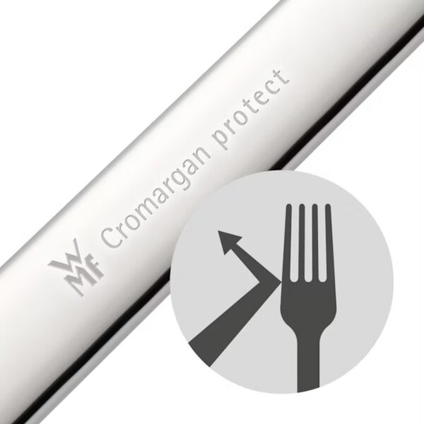Комплект прибори WMF Sentic Cromargan Protect, 30 части, Неръждаема стомана 18/10, Защита от надраскване и износване, Сребрист