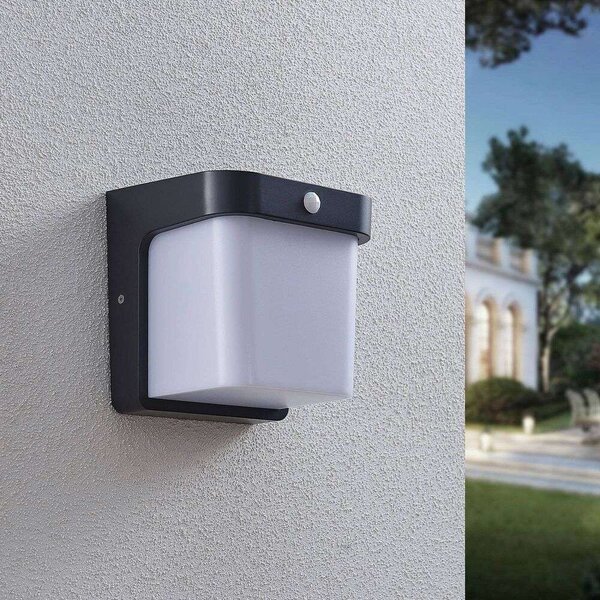 Lindby - Adenike LED Външна Cтенна Лампа w/Sensor Dark Grey Lindby