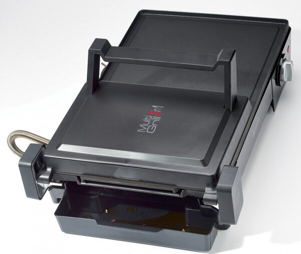 Електрическа скара 3в1 Ariete MULTI GRILL 1916/10, 2400 W, 60x25 см, Разтегателна повърхност, Термостат, Черен