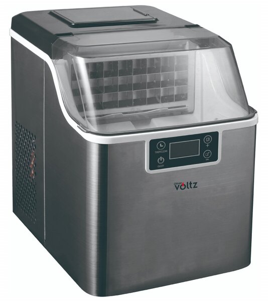 Ледогенератор Oliver Voltz OV51447D, 170W, 22кг/24ч, 3.2 л, 24 квадратни кубчета за цикъл работа, Инокс