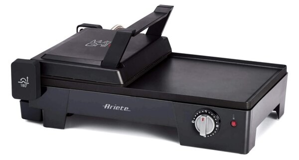 Електрическа скара 3в1 Ariete MULTI GRILL 1916/10, 2400 W, 60x25 см, Разтегателна повърхност, Термостат, Черен