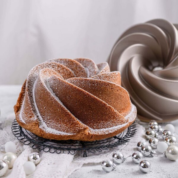 Форма за печене Dr.Oetker Twist 2552, 22 см, Кръгла, Алуминиева отливка, Сребрист