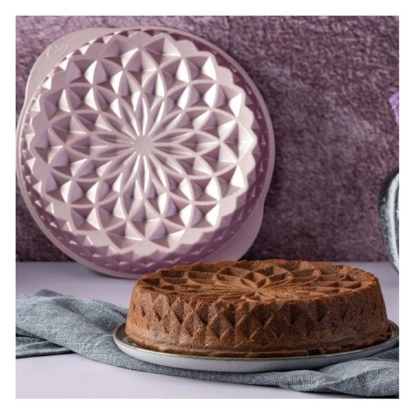 Форма за печене Dr.Oetker Mandala 2557, 26 см, Кръгла, Алуминиева отливка, Розово злато
