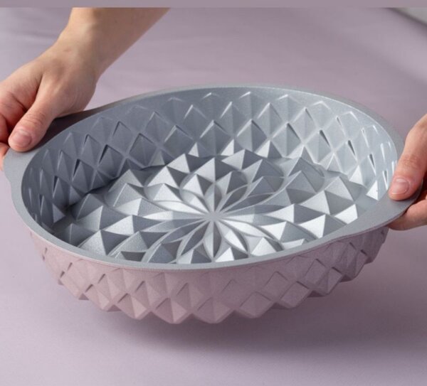 Форма за печене Dr.Oetker Mandala 2557, 26 см, Кръгла, Алуминиева отливка, Розово злато