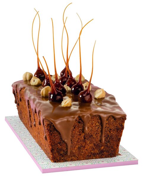 Форма за печене Dr.Oetker Retro 4655, Правоъгълна, 25х7.5 см, Незалепващо покритие, Въглеродна стомана, Розов