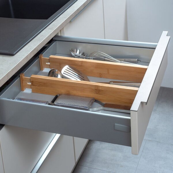 Разделители за чекмедже Kesper 58072, Разтегателни, Бамбук, Кафяв