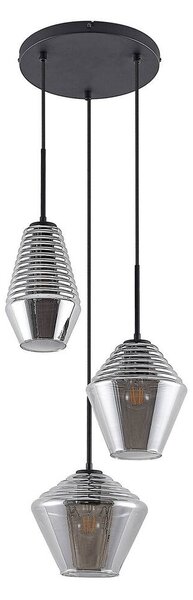 Lindby - Ekkis 3 Round Pendant Smoke Lindby