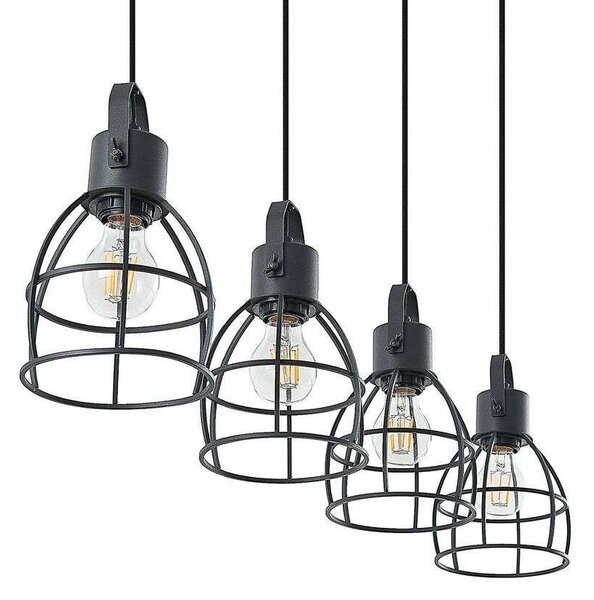 Lindby - Flintos 4 Pendant Black Lindby