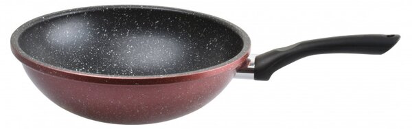 Уок тиган Rosberg R51320G26H, 26 см, Мраморно покритие, Индукция, Бордо меланж