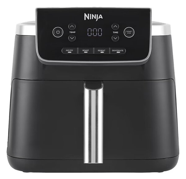 Фритюрник с горещ въздух Ninja AF140EU PRO, 1750W, 4.7 л, 40-240C, 4 програми, Таймер, AirCrisp, Незалепващо покритие, Черен