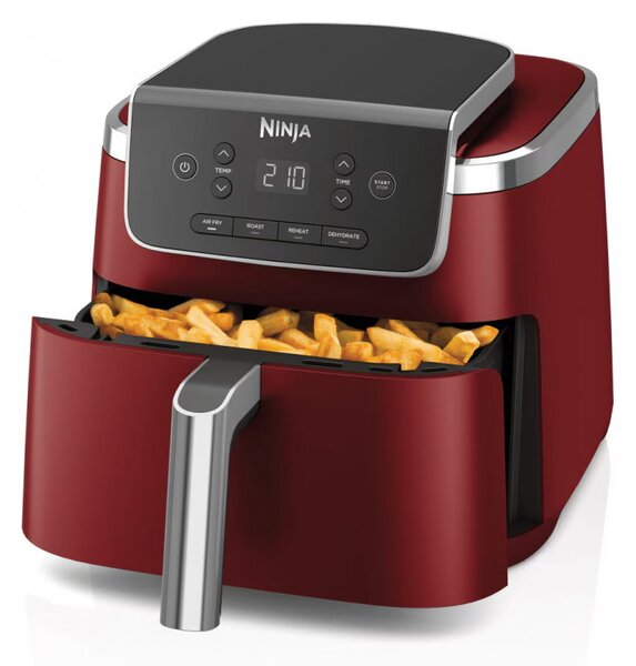 Фритюрник с горещ въздух Ninja AF140EUCM PRO, 1750W, 4.7 л, 40-240C, 4 програми, Таймер, AirCrisp, Незалепващо покритие, Бордо