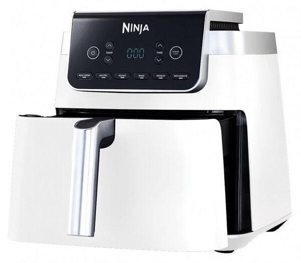 Фритюрник с горещ въздух Ninja Max Pro AF180EUWH, 2000W, 6.2 л, 1.2 кг, 40-240C, 6 програми, Бял