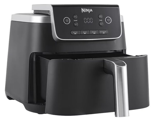 Фритюрник с горещ въздух Ninja AF140EU PRO, 1750W, 4.7 л, 40-240C, 4 програми, Таймер, AirCrisp, Незалепващо покритие, Черен
