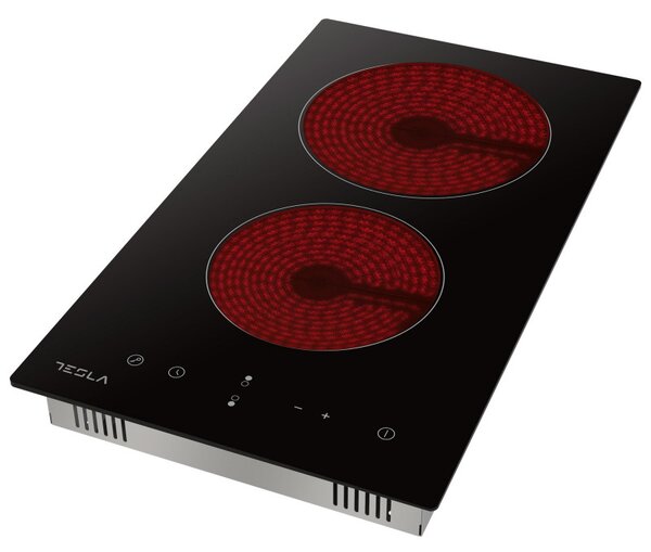 Стъклокерамичен плот за вграждане Tesla HV3201MB, 3300W, 9 степени, Таймер, Индикатор за гореща повърхност, Защита от деца, Черен