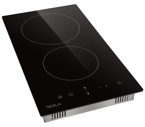 Стъклокерамичен плот за вграждане Tesla HV3201MB, 3300W, 9 степени, Таймер, Индикатор за гореща повърхност, Защита от деца, Черен