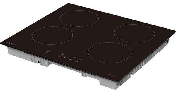 Стъклокерамичен плот за вграждане Tesla HI6401MB, 7200W, 4 зони, 9 степени, Таймер, Индикатор за остатъчна топлина, Защита от деца, Черен