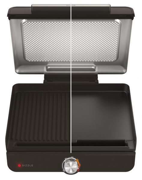 Електрическа скара Ninja GR101EU, 1450W, 28х37 см, Бързо загряване, 60-260C, 2 Плочи, Черен