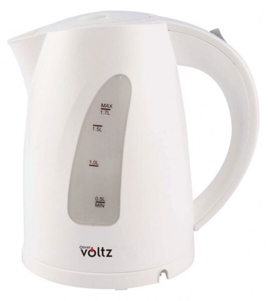Електрическа кана Oliver Voltz OV51230B, 2200W, 1.7 л, Светлинен индикатор, Безжична, Бял