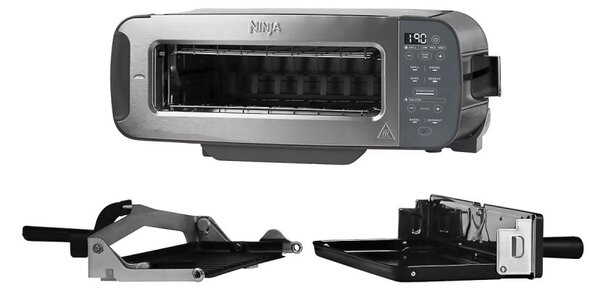 Тостер 3в1 Ninja ST202EU, 2400W, 7 програми, Температурен контрол, Грил, Размразяване, Претопляне, Хоризонтална работа, Сребрист