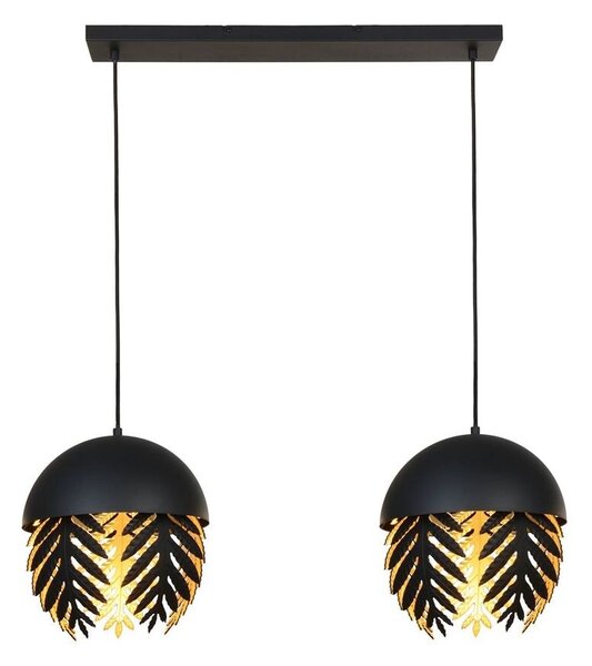 Lucande - Aparas 2 Pendant Black/Gold Lucande