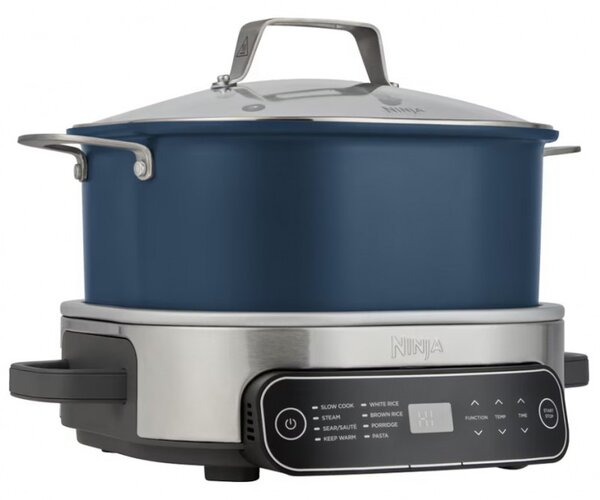 Мултикукър Ninja MC1101EU, 1400W, 6 л, 8 програми, Таймер, Студени дръжки и основа, Среднощно синьо