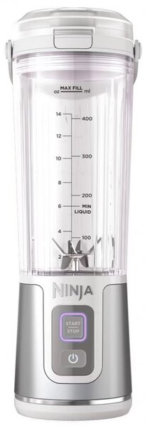 Преносим блендер Ninja Blast BC151EUWH, 7.4W, 530 мл, Стоманен нож с 6 остриета, Трошене на лед, До 10 цикъла, Без BPA, USB-C, Бял