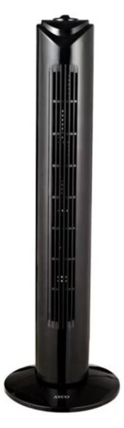Вентилатор кула Ayco ATF-29, 45W, 73.6 см, 3 степени, Осцилация, Черен