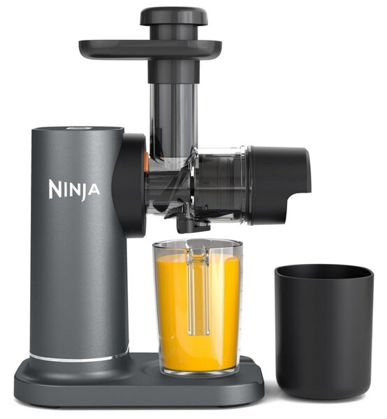 Сокоизстисквачка Ninja Cold Press JC151EU, 150W, 700 мл, Студено пресоване, 2 филтъра, Без BPA, Обратна скорост, Черен/сив