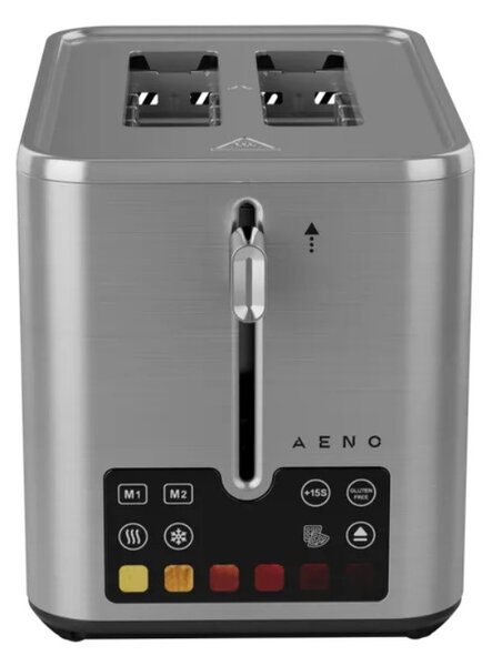 Тостер за хляб AENO ATS0004, 950W, 2 филии, 6 степени, 3 функции, Подвижна тава за трохи, Инокс