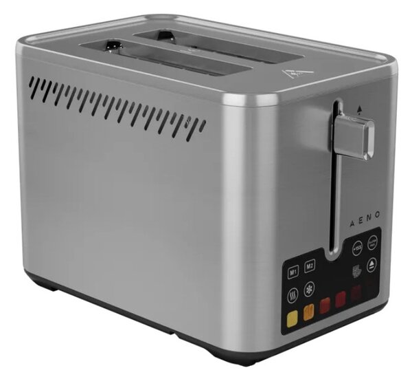 Тостер за хляб AENO ATS0004, 950W, 2 филии, 6 степени, 3 функции, Подвижна тава за трохи, Инокс