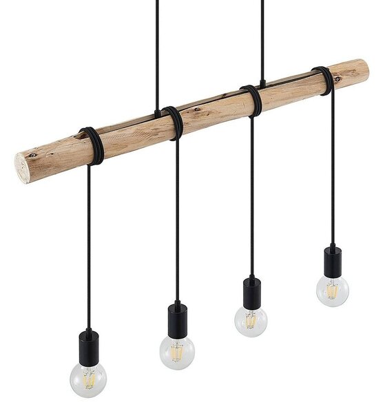 Lindby - Ferris 4 Pendant Wood/Black Lindby