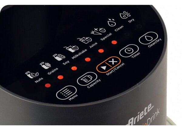 Уред за растително мляко Ariete My Veggie Drink 0650/00, 1200W, 1.5 литра, Самопочистване, Таймер, Черен