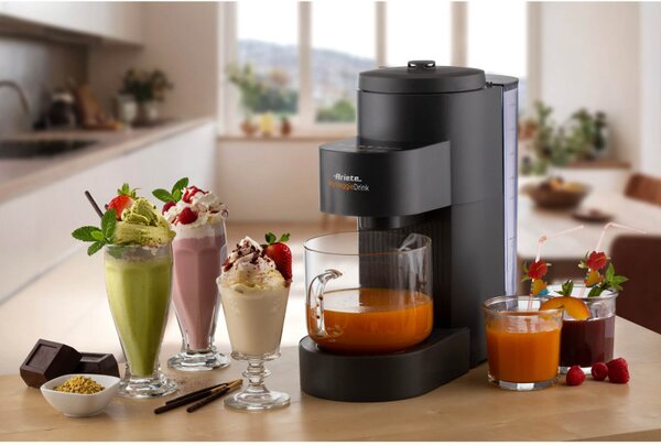 Уред за растително мляко Ariete My Veggie Drink 0650/00, 1200W, 1.5 литра, Самопочистване, Таймер, Черен