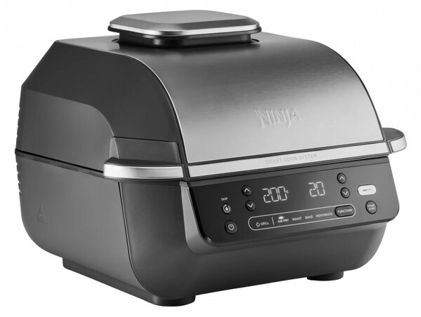 Фритюрник с горещ въздух и грил 5в1 Ninja Foodi Smart EG351EU, 1760W, 5.7 л, До 4 порции, 5 режима, Cyclonic Air, Smart Cook, Керамично покритие, Черен/инокс