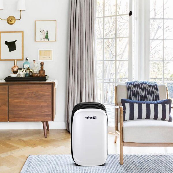 Влагоабсорбатор Attractive TRITON 10, 175W, 1.8 л, 10л/24ч, R290, Таймер, Автоматичен дефрост, Сензор за влажност, Бял/черен