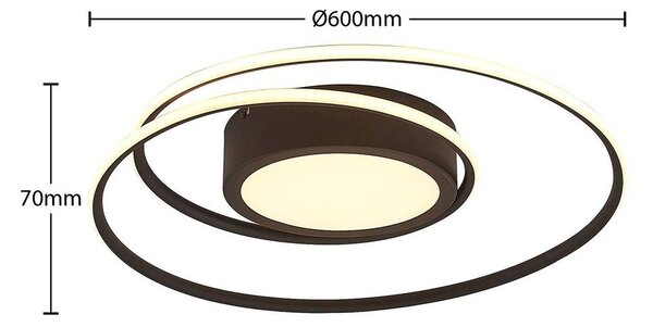 Lindby - Bovia LED Таванна Лампа Dim. 2700 -6000K Черно Lindby