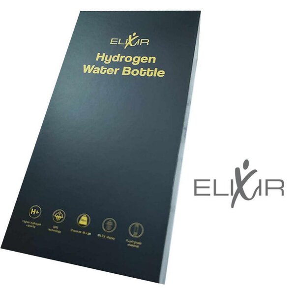 Преносима бутилка за водородна вода Elixir,1.2W, Батерия 1800 mAh, 260 мл, OLED дисплей, USB зареждане, Сребрист