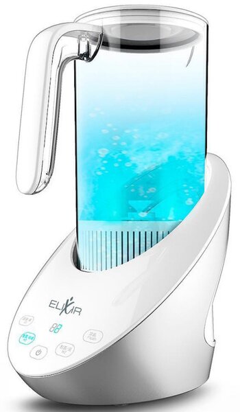 Кана за водородна вода Elixir, 15W, 1.6 л, Тъч скрийн, 1200 PPB, Сменяем филтър, Бял/сив